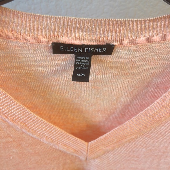 Eileen Fisher Long Sleeve Sweater Salmon - Picture 2 of 3